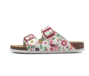 FeiYiTu/Новинка; летние пляжные шлепанцы на пробковой подошве; повседневные сандалии-сабо с двойной пряжкой; женские шлепанцы без застежки; Размеры 35-45 - Цвет: 19