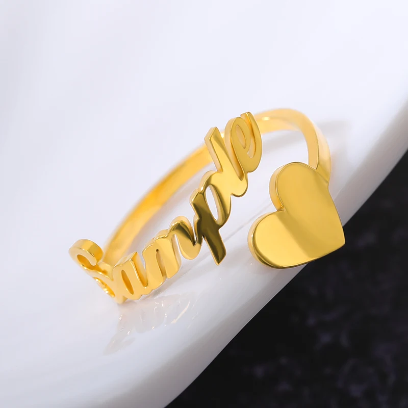 Кольца с именем на заказ розовое золото цифры сердце спиральное кольцо для