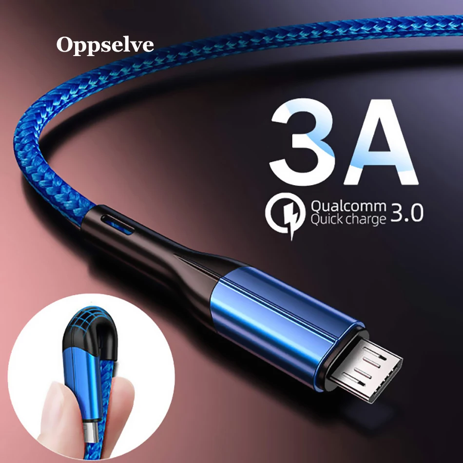 1 м 2 Micro USB кабель 3A Быстрая зарядка для Xiaomi Redmi Note 5 Pro Android мобильный телефон