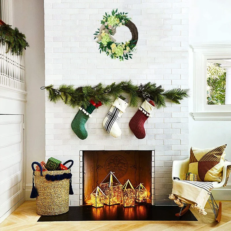 

Artificial Hydrangea Wreath Spring Wreath for Front Door Indoor Outdoor Wall Window Wedding Farmhouse Home Decoration