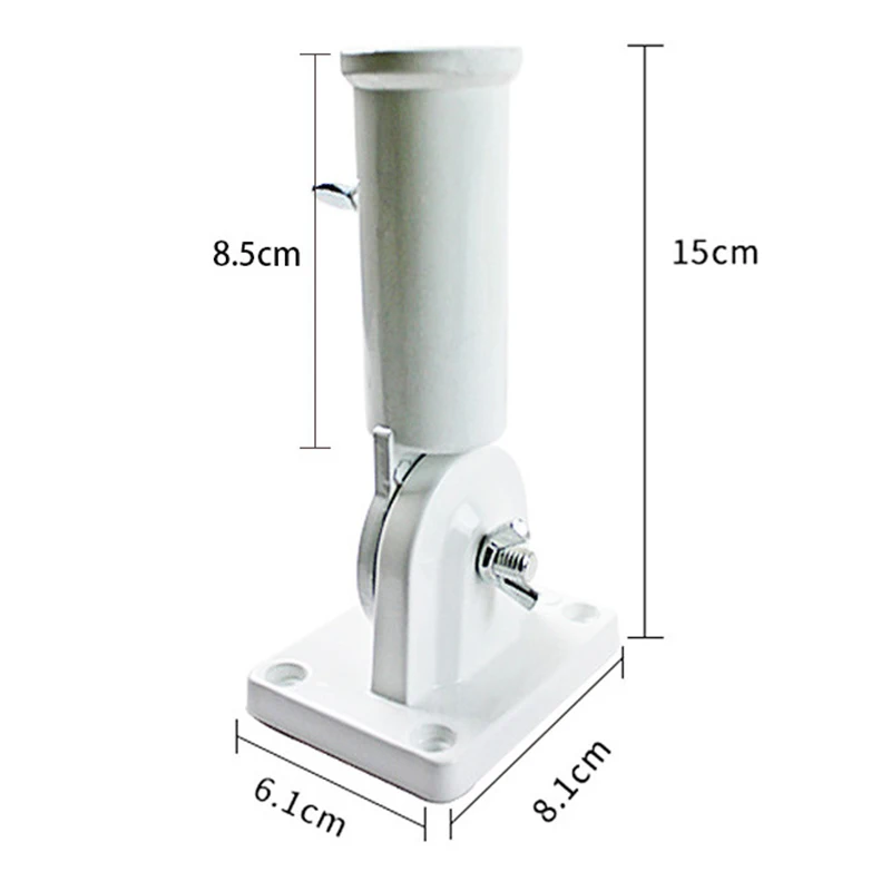 Настенный флагшток регулируемый металлический держатель кронштейн белый Windsock