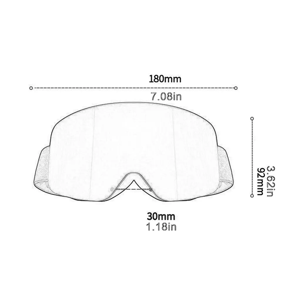 

Cylindrical Real Film Ski Goggles Double Layer Anti-fog Snow Goggles Full Face Nose Shield Durable Goggles