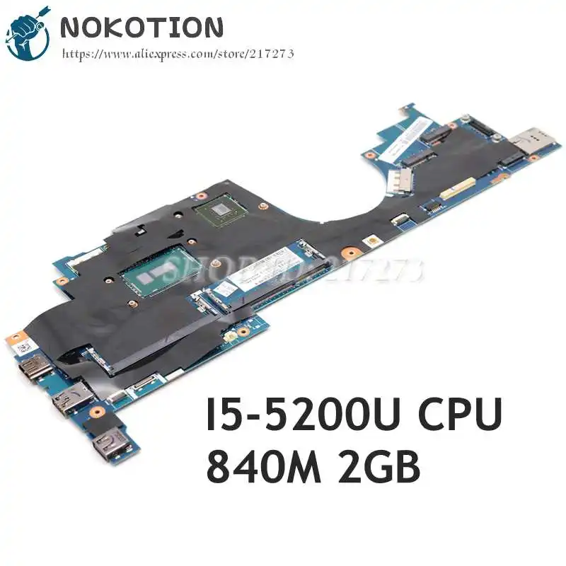 

NOKOTION для Lenovo ThinkPad Йога S5 15 Материнская плата ноутбука 15,6 дюймов 00JT358 ZIUS1 LA-B591P материнская плата I5-5200U процессор 840 м 2 Гб