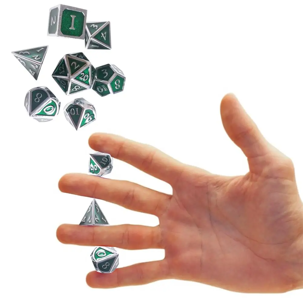 Набор Металлических Кубиков игральные кости DND набор многогранные кубики костей