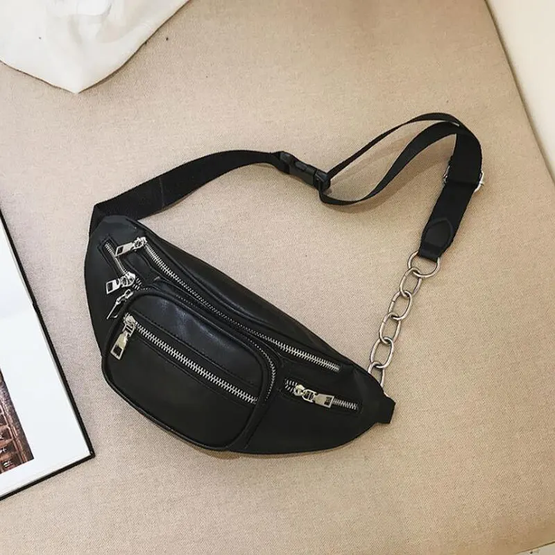 Поясная Сумка LJT Женская с цепочкой для путешествий в стиле хип хоп рок