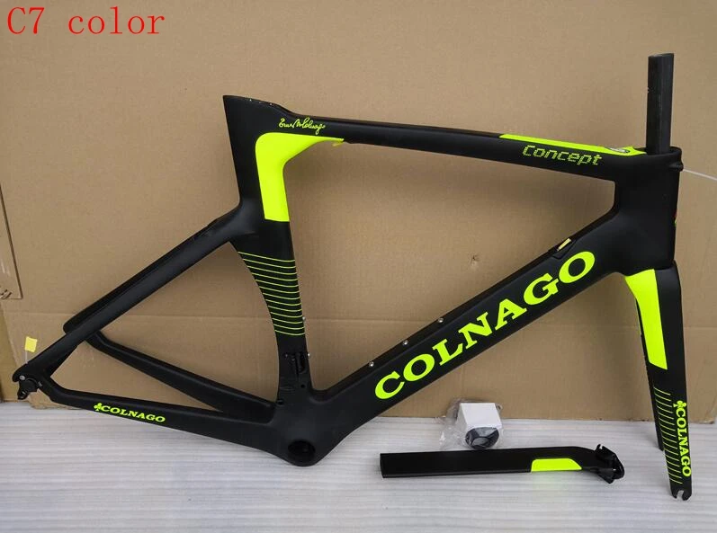 T1000 карбоновая красная рама colnago для шоссейного велосипеда 12+ цветов на выбор, Сделано в Тайване, высококачественный карбоновый велосипед