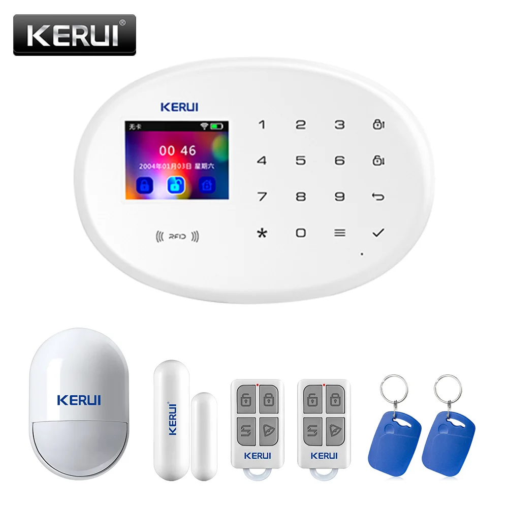 Домашняя система охранной сигнализации KERUI W20 WIFI GSM 2 4 дюймов Buglar Панель Русский
