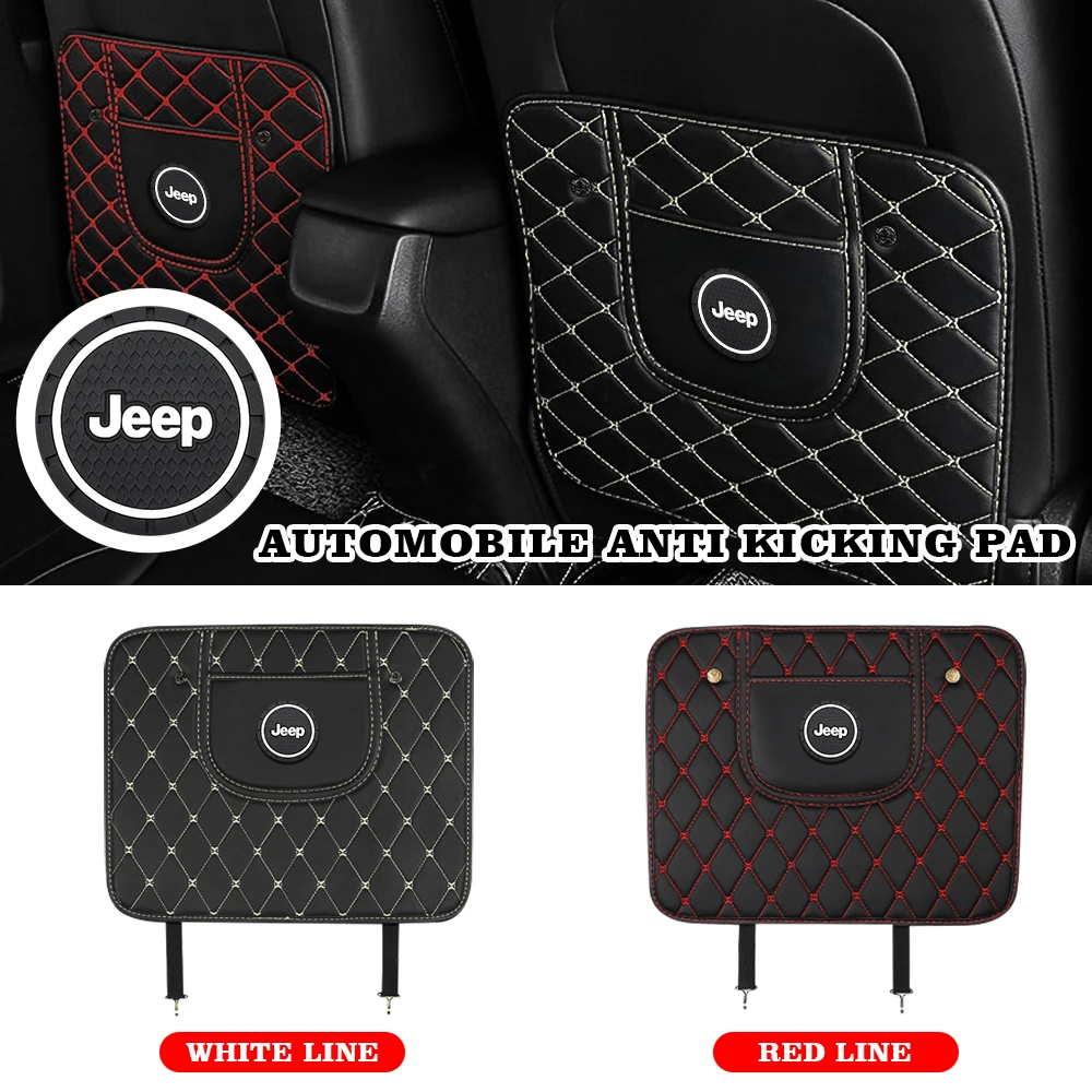 

1PC Car Seat Back Cover Protector Mat Anti-Kick Pad Mud Dirt Cushion Accessories For Jeep Renegade Compass Grand Cherokee Wj Zj