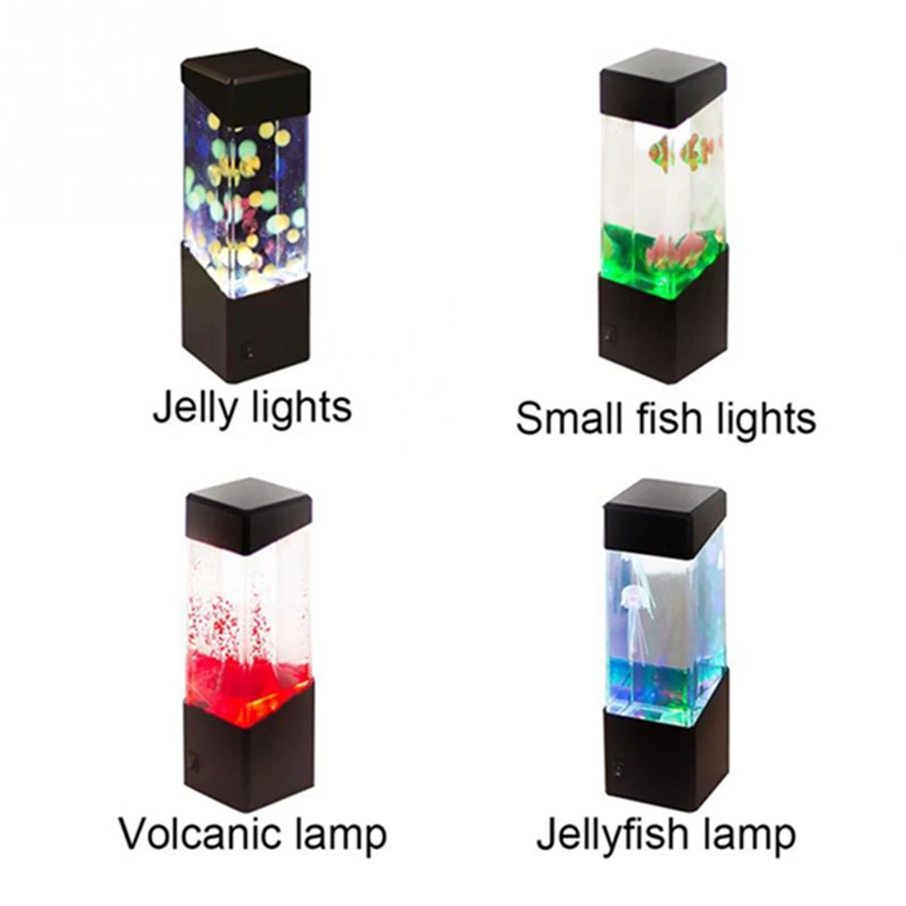 

LED Colorful Jellyfish Kids Baby Night Light Children's Bedside Lava Color Changing Table Lamp Bedroom Decor Gift for Children
