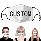 Изготовленная под заказ маска для лица для взрослых детей моющаяся Регулируемая тканевая мундштук аниме с логотипом рисунком лица многоразовая маска без фильтра