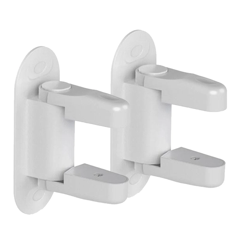 Cerraduras de palanca de puerta de ABS para beb&eacute;, paquete de 2 manijas de seguridad a prueba de ni&ntilde;os, cerraduras de perilla de prueba de beb&eacute; autoadhesivas, Pestillos blancos-1