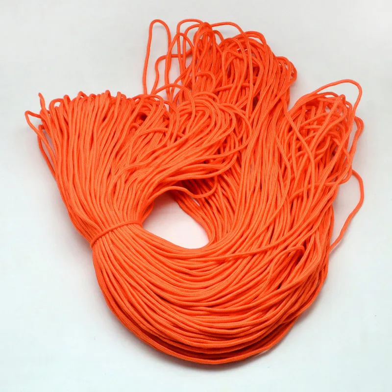OrangeRed 100 м/пачка dia2мм веревки из полиэстера и спандекса нить DIY ювелирные аксессуары поиск ожерелья браслеты принадлежности для изготовления - Цвет: OrangeRed