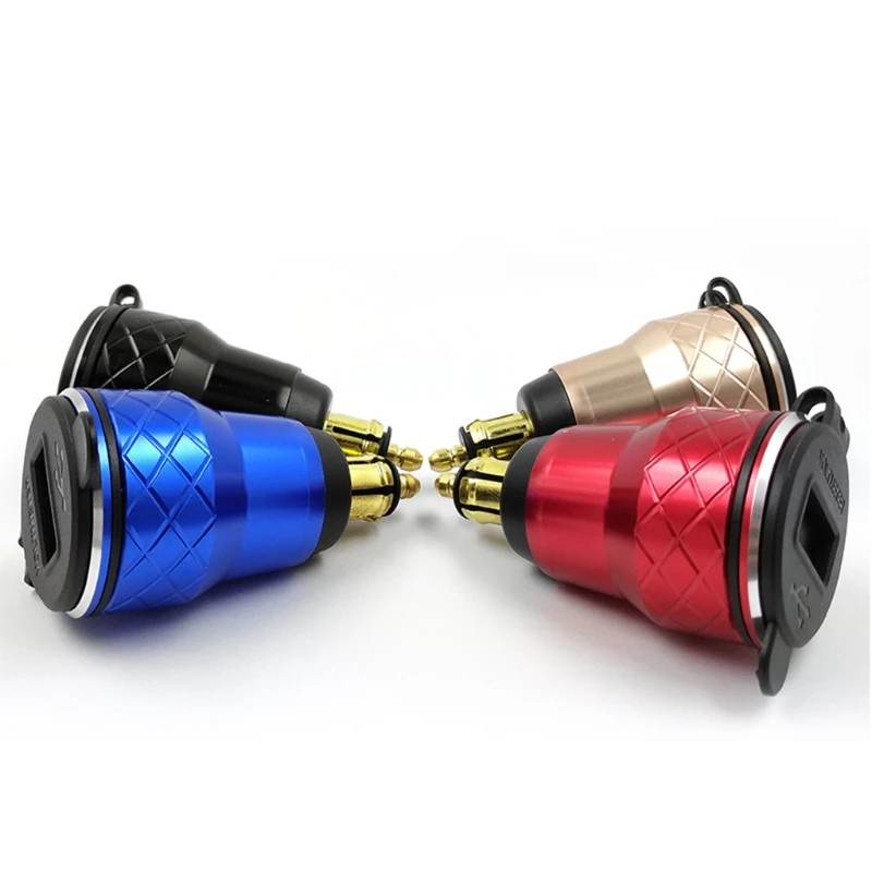 

Portable Quick Charge Motorcycle 3.0 Dual USB Charger Plug Socket LED Display Lighter Adapter Motorbike Auto Parts