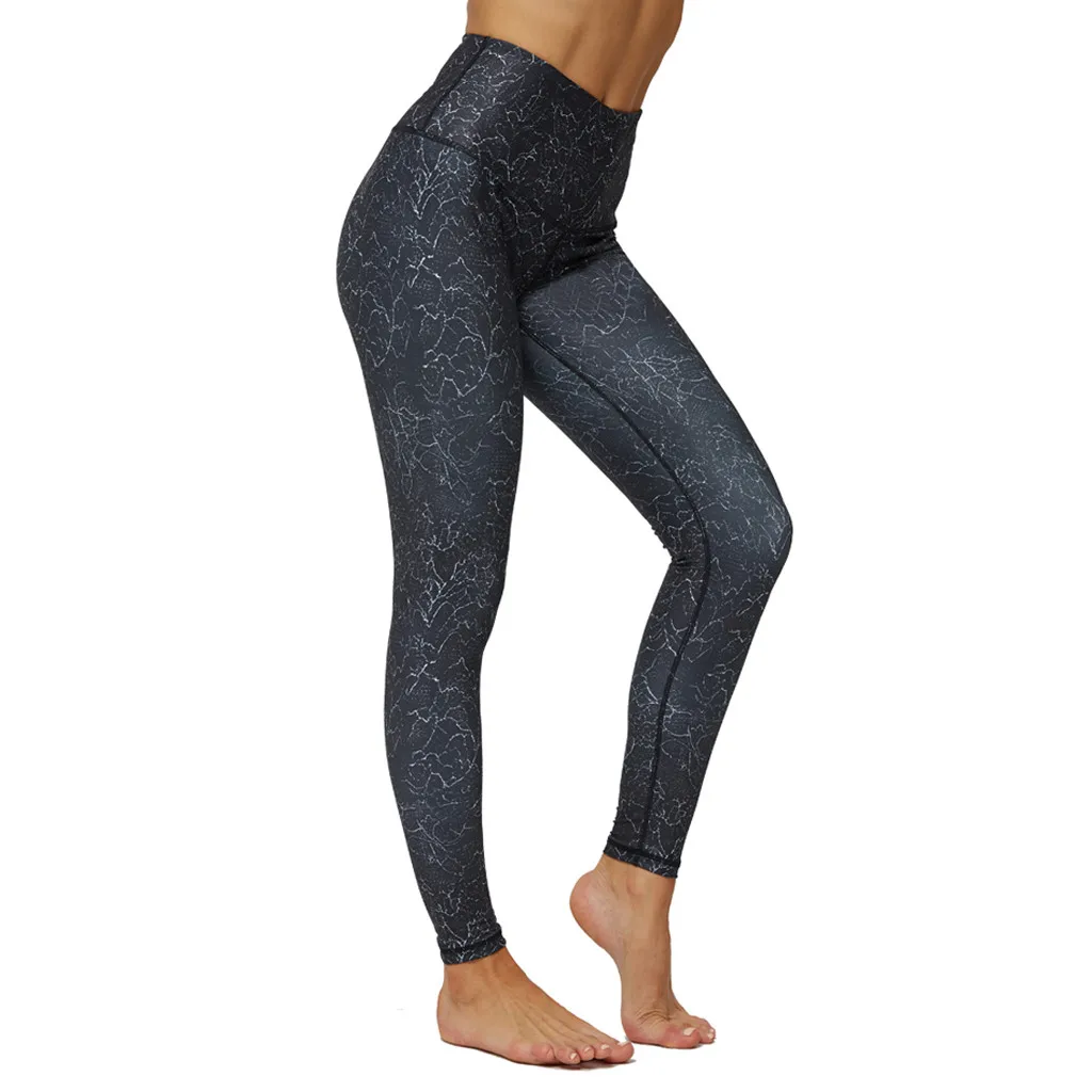 Супер эластичные колготки для спортзала штаны йоги с регулируемым животиком со