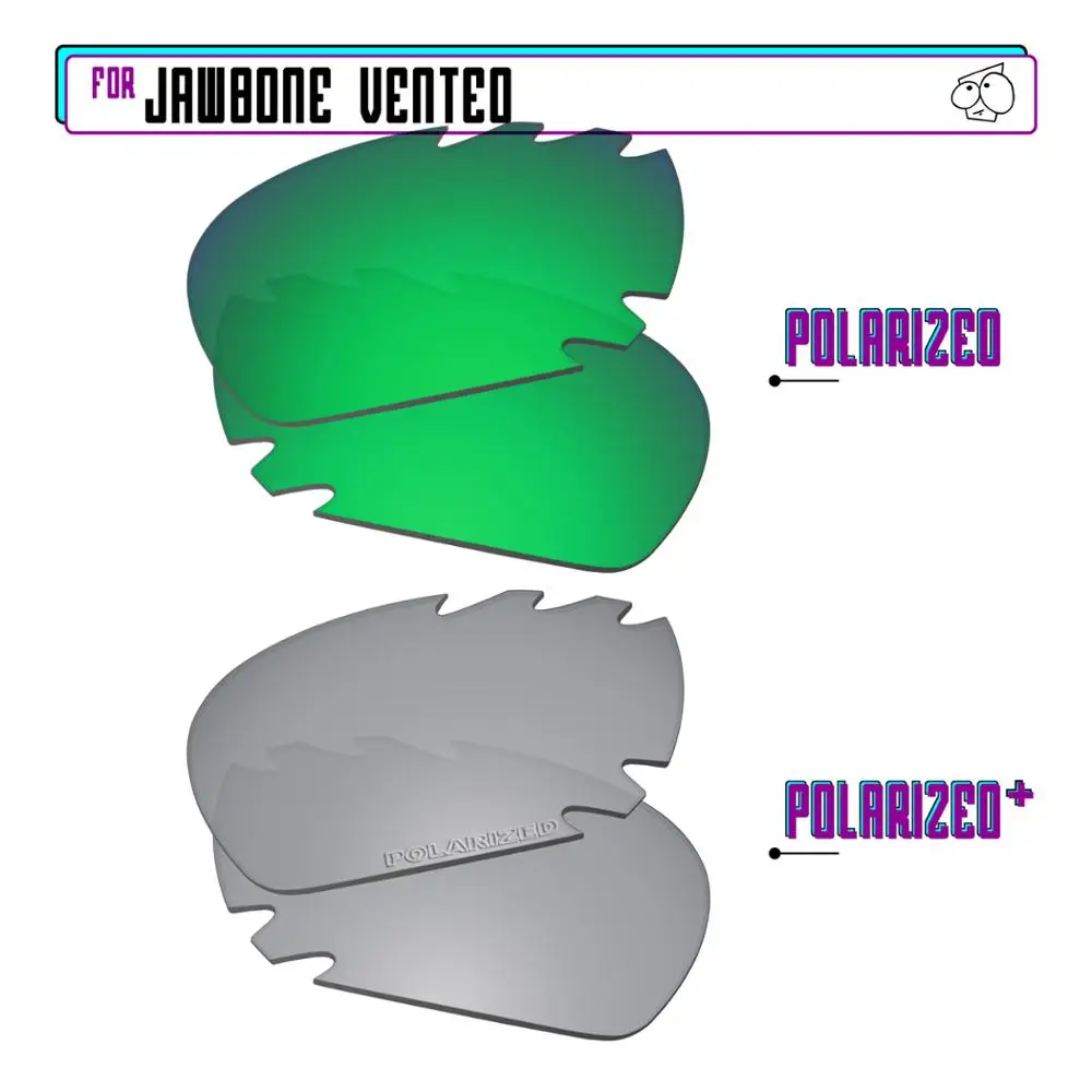 

Поляризованные Сменные линзы EZReplace для солнцезащитных очков Oakley Jawbone, SilverP Plus, зеленый P
