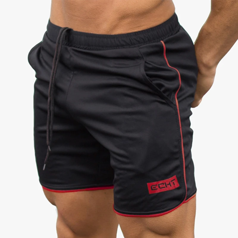 

New Men Fitness Bodybuilding Shorts Man Summer Workout Male Breathable Mesh Quick Dry Sportswear Jogger Beach Short Pants