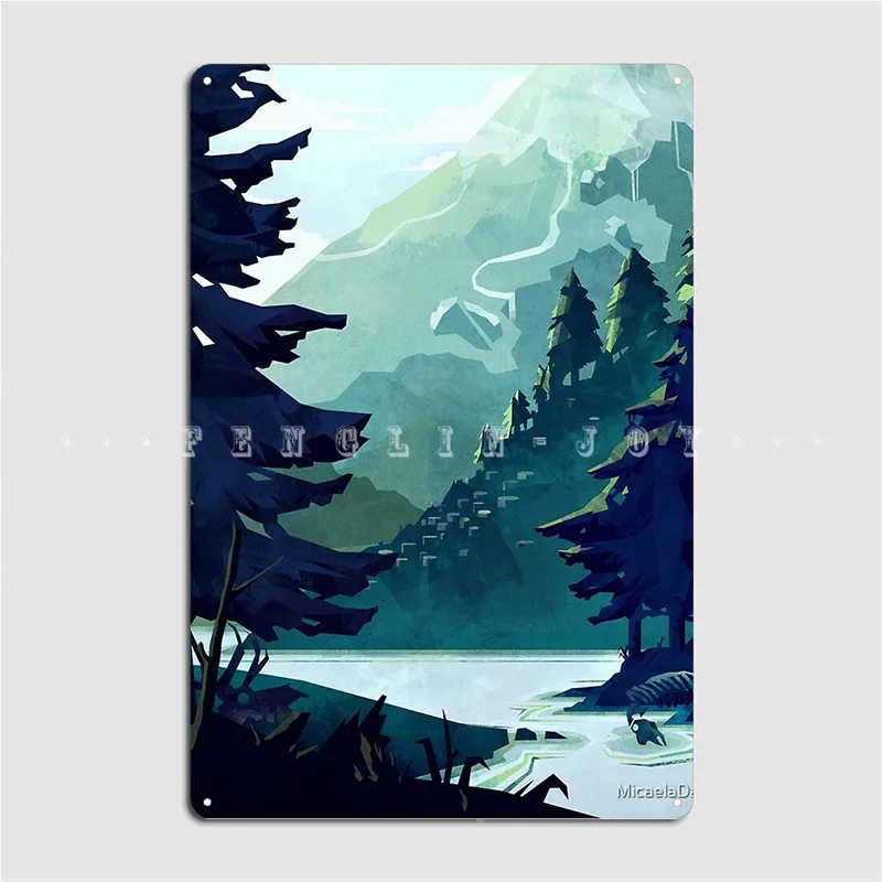 

Металлический плакат с канадской горой, Настенный декор для гостиной, винтажная Настенная роспись, жестяной плакат