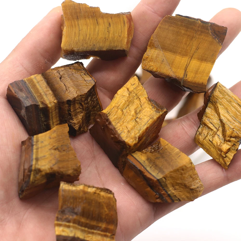 

Natural Tiger Eye Raw Stone Chakra Healing Quartz Crystal Repair Rock Mineral Specimen Home Decor