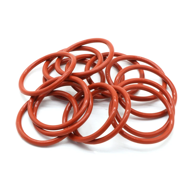 

10pcs Red VMQ Silicone O Ring CS 2.4mm OD 8 ~ 68mm FoodGrade Waterproof Washer Rubber Insulated O Shape Seal Gasket