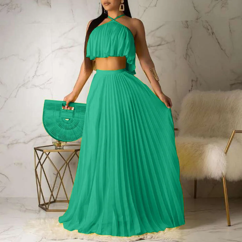 Летний женский пляжный комплект из двух предметов в стиле бохо для путешествий и