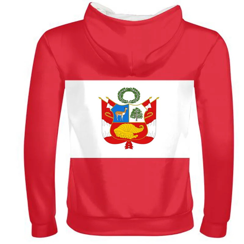 Перу мужская Молодежная Толстовка с бесплатным именем и номером фотографией на
