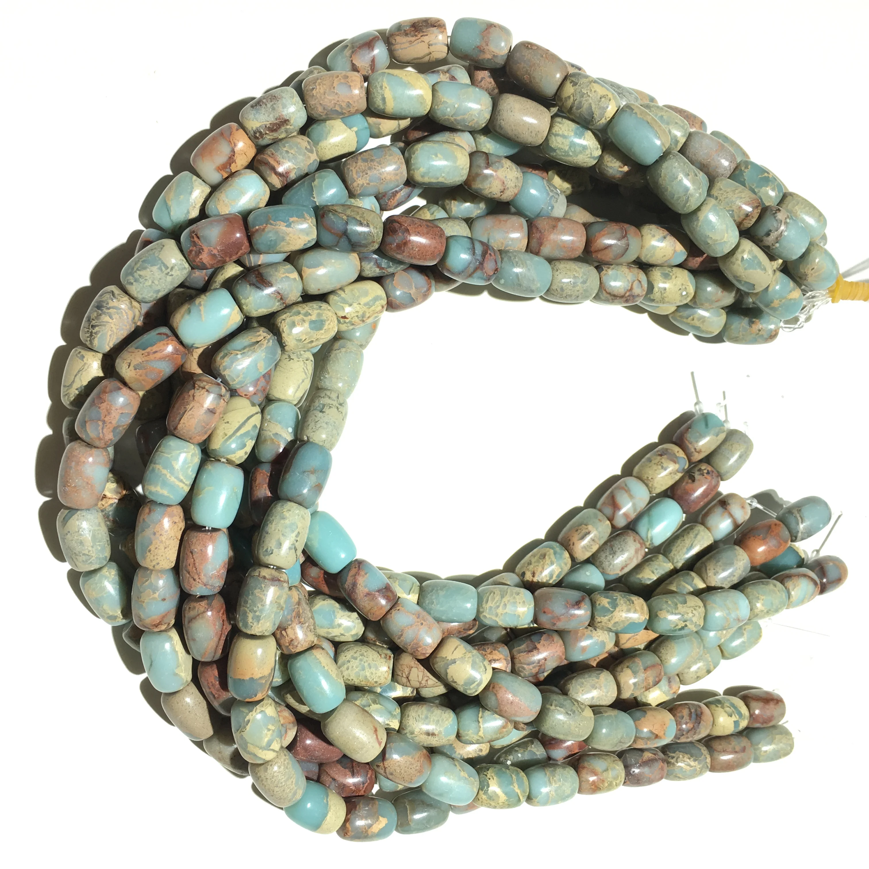 Заводская цена натуральная змея шра яшма морской осадок свободная бусина