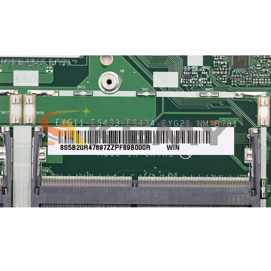 

Akemy For Lenovo Yoga 530-14ARR Laptop Motherboard NM-B781 Motherboard CPU R3-2200U DDR4 Tested 100% Work
