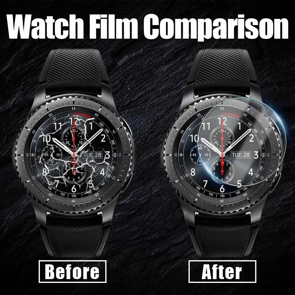 Защита экрана закаленное стекло для Samsung Galaxy Watch Watch3 3 41 мм 45 46 42 Gear S3 S2 3G LTE Смарт