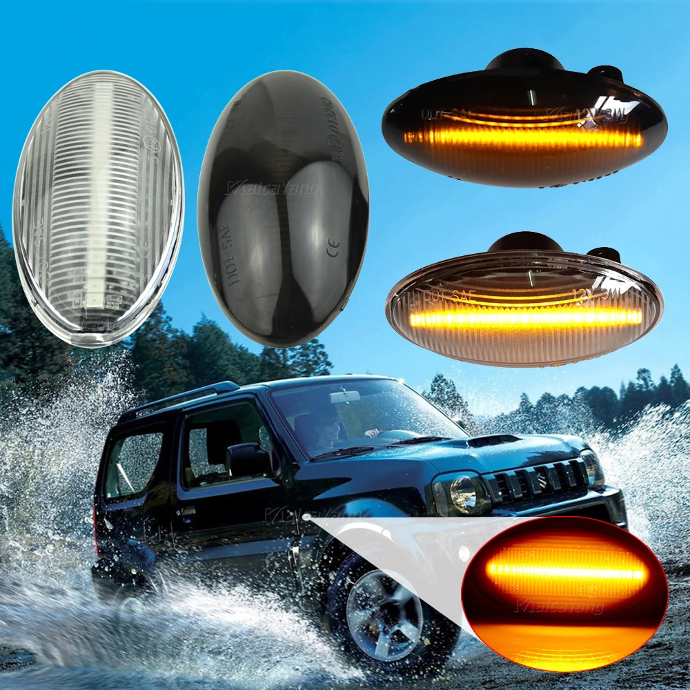 Светодиодный Динамический указатель поворота для Fiat Sedici Suzuki Grand Vitara Jimny Swift SX4 S-Cross