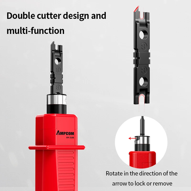 Инструмент для перфорации сетевой кабель AMPCOM 110 типа с двумя лезвиями
