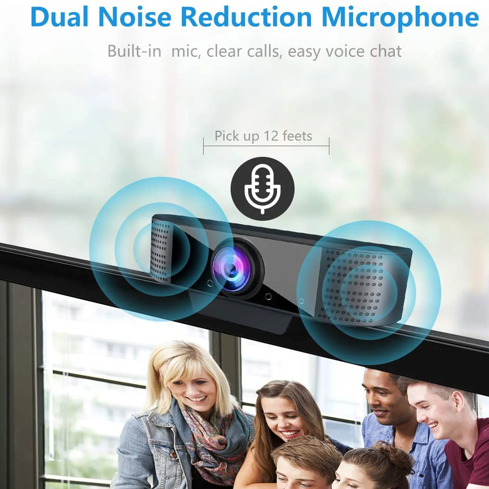 

Webcam with Microphone 1080P Full HD Plug Play USB Web Camera Streaming For Live Broadcast Video Calling Conference Work