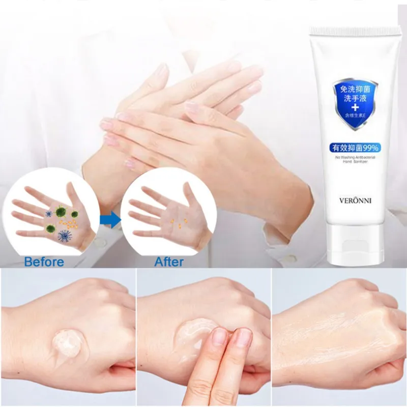 60 мл миниатюрный антисептик для рук гель анти бактерии без Дезинфекция воды