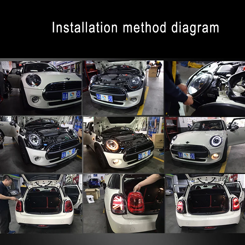 Автомобиль для 2007- Mini F56 cooper головной светильник s для F56 все светодиодный головной фонарь Angel eye светодиодный DRL передний светильник Би-светодиодный объектив динамический поворот