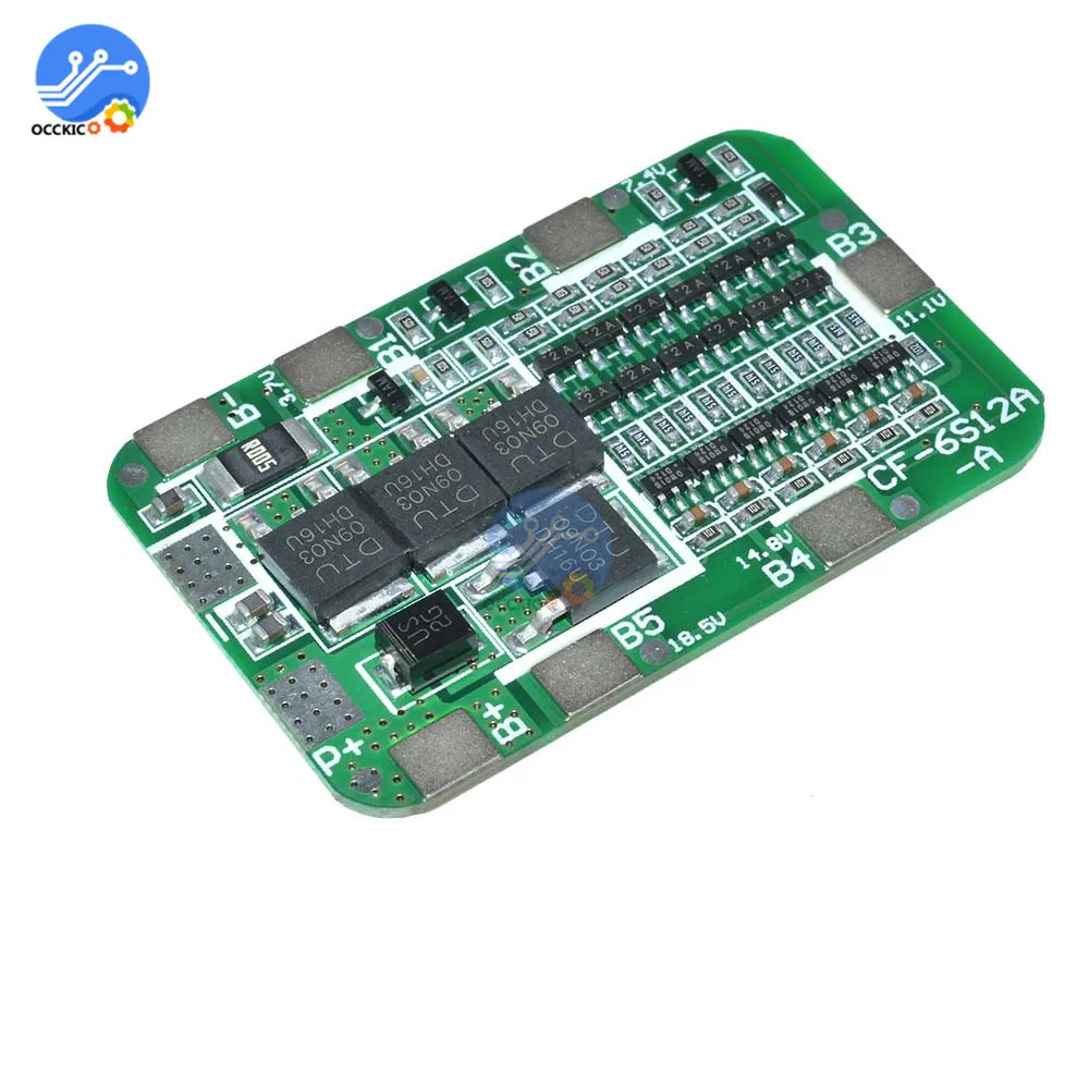 Bms 6S 15A 18650 Защитная плата для заряда батареи для 6 упаковок литий-ионный аккумулятор 18650 аксессуары балансировочный аккумулятор 25,5 в
