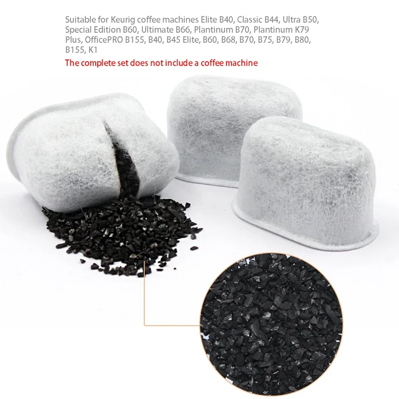 Аксессуары для кофе комплект из 12 сменных фильтров воды на древесном угле