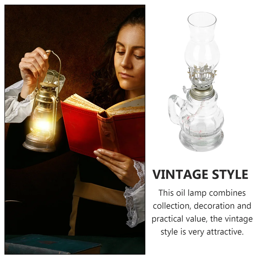 Стеклянный керосиновый светильник в стиле ретро с масляным фонарем инструмент