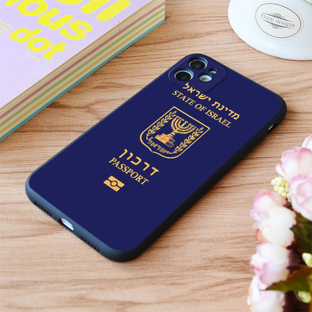 

For Iphone Israel Passport Print Soft Matt Apple iPhone Case 6 7 8 11 12 Plus Pro X XR XS MAX SE