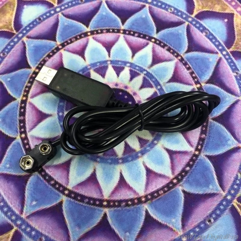Устранитель аккумулятора 9 В с USB-кабелем повышающий преобразователь напряжения 5