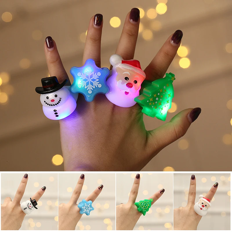 

Лидер продаж, Рождественский кольцо светящиеся подарок палец светильник Санта Клаус в рождественском стиле Рождественская елка Снеговик п...