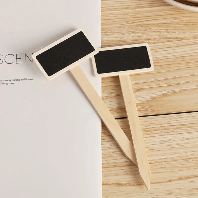 

10/20Pcs Wooden Chalkboard Plant Markers Blackboard Signs Mini Creative Garden Flowers and Plants Tags Garden Decoration Tools