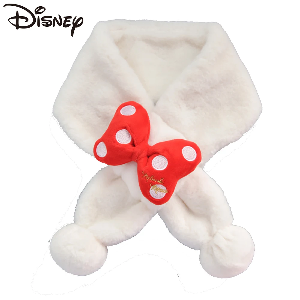 

Disney Thick Velvet Girls Minnie Winter Kids Candy Pompon Bow Decorated Children Soft Keep Warm Baby Christmas Gift Comfortable