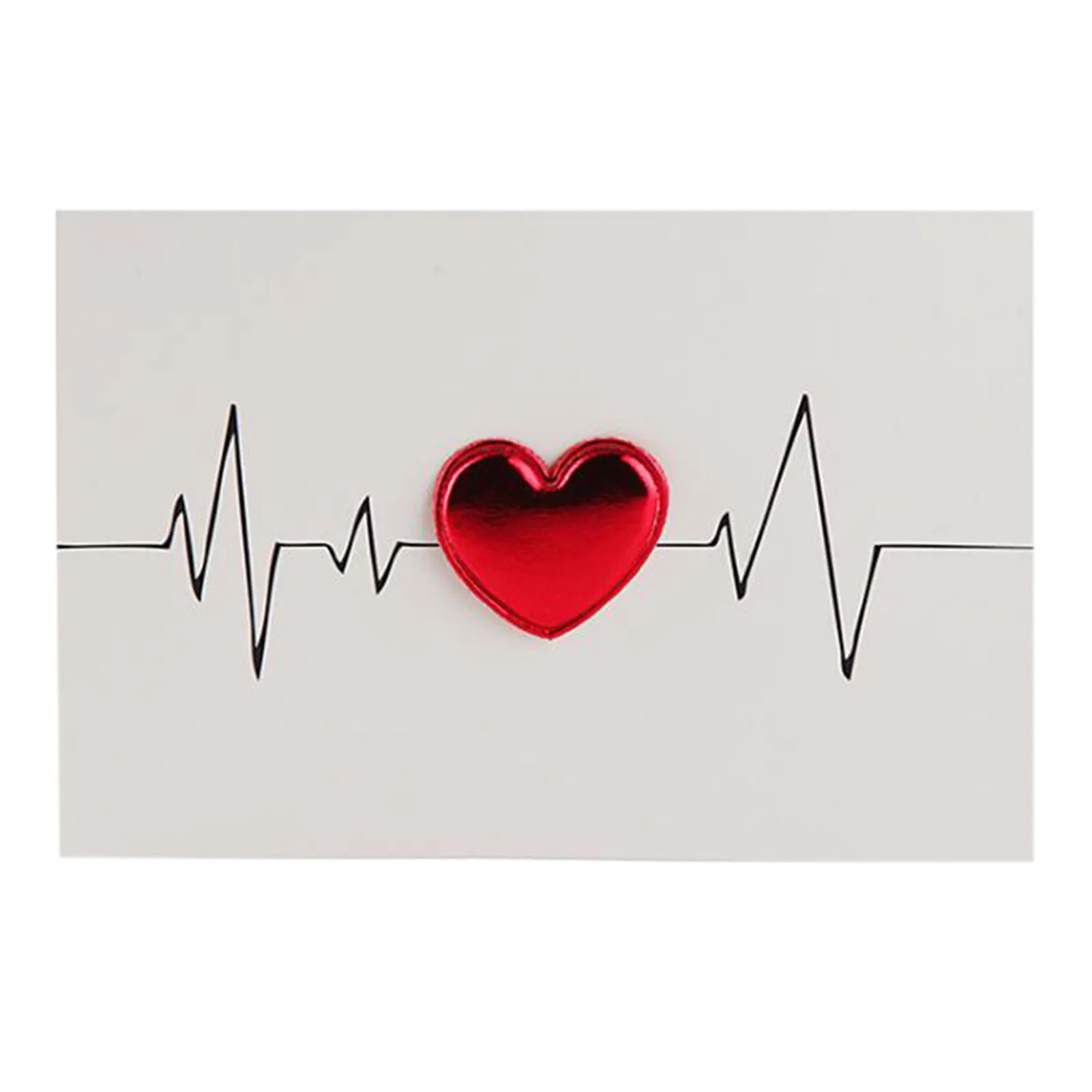 

2021 Valentine's Day Gift Love Postcard Invitation Greeting Card Three-dimensional ECG Invitation Card