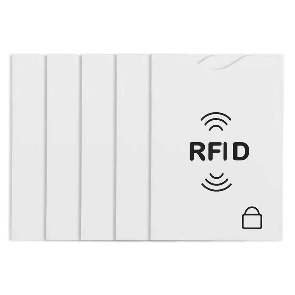 White1 5 шт./компл. популярный унисекс Противоугонный RFID с протекторами для банковских карт блокирующий держатель карты кожаный чехол чехлы Защитный чехол для банковских карт - Цвет: White1