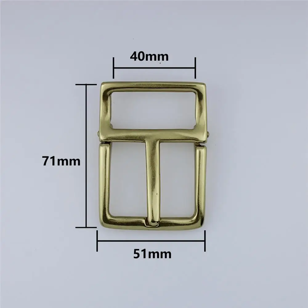 Пряжка для ремня из твердой латуни 906487 B40 фурнитура кожевенного ремесла DIY 1 9/16