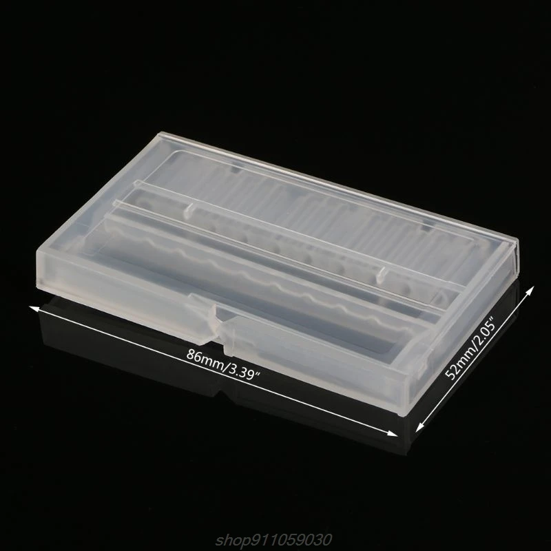 

10 Holes Nail Drill Bit Case Plastic Empty Storage Box Milling Cutters Holder N13 20 Dropshipping