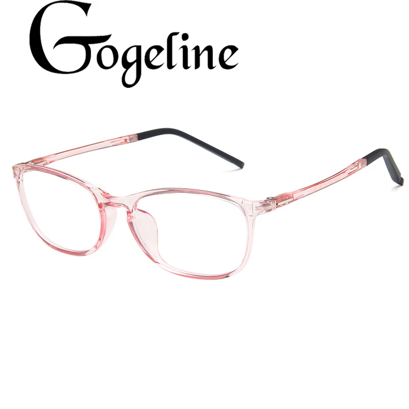

Retro TR90 Glasses Frame Women Men Square Transparent Eyeglasses Female Male Pink Frame Light Optical Spectacles Frames Eyewear