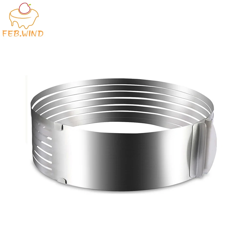 FEBWIND выпечки инструменты Мусс Торта Регулируемый Круг для резки торта