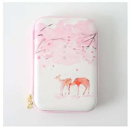 Deer-flower3 EVA Kawaii школьный пенал большой футляр для хранения ручки для девочек и мальчиков Милая коробка с канцелярскими принадлежностями комплект коробка художественные принадлежности - Цвет: Deer-flower3