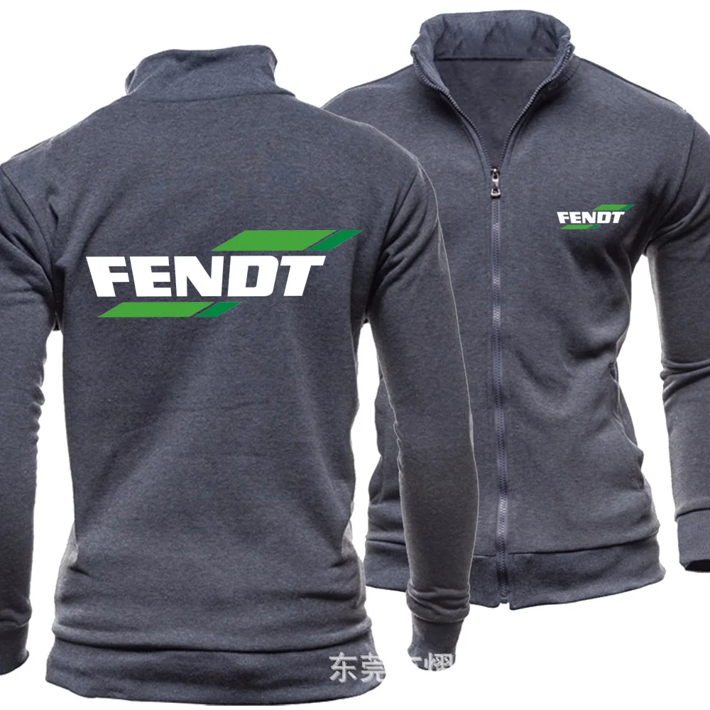 

2021 new print autumn men's FENDT logo Zipper Cardigan hoodless Sweatshirt Street jacket sportswear Pullover