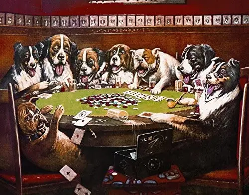 8 собак Игральные карты Классический старомодный винтажный рекламный